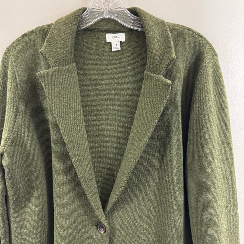 J. Crew Factory Olive Green Single-Button Blazer - Picture 4 of 12